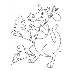Раскраска: кенгуру (Животные) #9252 - Бесплатные раскраски для печати