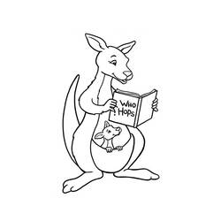 Раскраска: кенгуру (Животные) #9255 - Бесплатные раскраски для печати