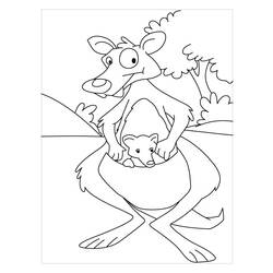 Раскраска: кенгуру (Животные) #9258 - Бесплатные раскраски для печати