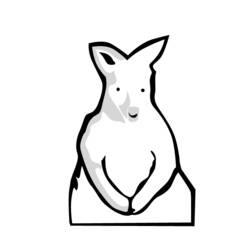 Раскраска: кенгуру (Животные) #9271 - Бесплатные раскраски для печати