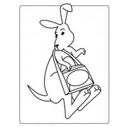 Раскраска: кенгуру (Животные) #9273 - Бесплатные раскраски для печати