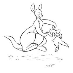 Раскраска: кенгуру (Животные) #9298 - Бесплатные раскраски для печати