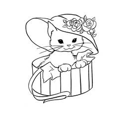 Раскраска: котенок (Животные) #18060 - Бесплатные раскраски для печати