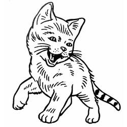 Раскраска: котенок (Животные) #18063 - Бесплатные раскраски для печати