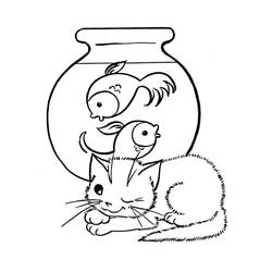 Раскраска: котенок (Животные) #18093 - Бесплатные раскраски для печати