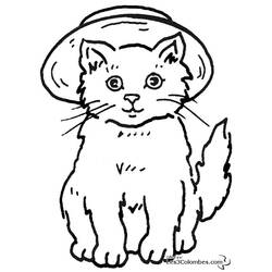 Раскраска: котенок (Животные) #18116 - Бесплатные раскраски для печати