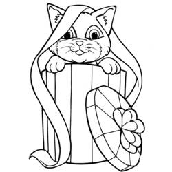 Раскраска: котенок (Животные) #18131 - Бесплатные раскраски для печати