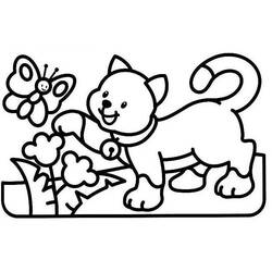 Раскраска: котенок (Животные) #18202 - Бесплатные раскраски для печати