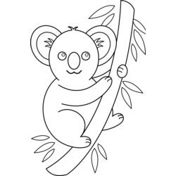 Раскраска: коала (Животные) #9361 - Бесплатные раскраски для печати