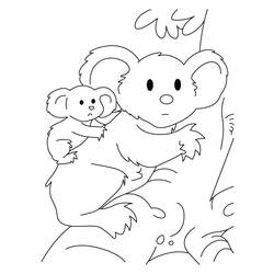 Раскраска: коала (Животные) #9362 - Бесплатные раскраски для печати