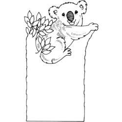 Раскраска: коала (Животные) #9366 - Бесплатные раскраски для печати