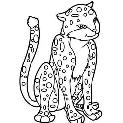 Раскраска: леопард (Животные) #9713 - Бесплатные раскраски для печати