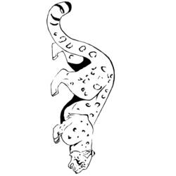 Раскраска: леопард (Животные) #9823 - Бесплатные раскраски для печати