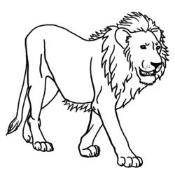 Раскраска: лев (Животные) #10239 - Бесплатные раскраски для печати