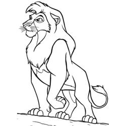 Раскраска: лев (Животные) #10301 - Бесплатные раскраски для печати
