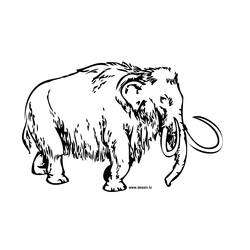 Раскраска: мамонт (Животные) #19175 - Бесплатные раскраски для печати