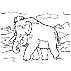 Раскраска: мамонт (Животные) #19182 - Бесплатные раскраски для печати