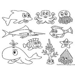 Раскраска: Морские животные (Животные) #22071 - Бесплатные раскраски для печати