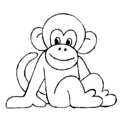 Раскраска: обезьяна (Животные) #14137 - Бесплатные раскраски для печати