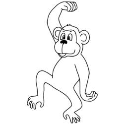 Раскраска: обезьяна (Животные) #14164 - Бесплатные раскраски для печати