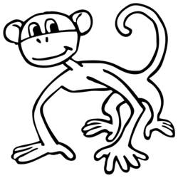 Раскраска: обезьяна (Животные) #14172 - Бесплатные раскраски для печати
