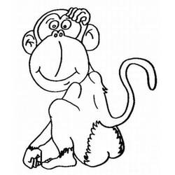 Раскраска: обезьяна (Животные) #14251 - Бесплатные раскраски для печати