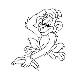 Раскраска: обезьяна (Животные) #14279 - Бесплатные раскраски для печати