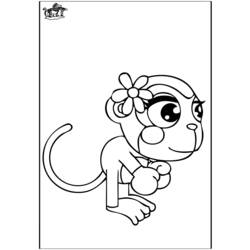 Раскраска: обезьяна (Животные) #14306 - Бесплатные раскраски для печати