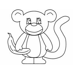 Раскраска: обезьяна (Животные) #14336 - Бесплатные раскраски для печати