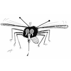 Раскраска: комар (Животные) #11341 - Бесплатные раскраски для печати