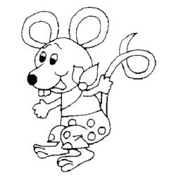 Раскраска: мышь (Животные) #14053 - Бесплатные раскраски для печати