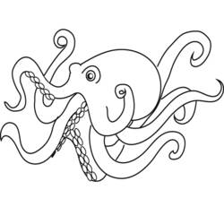 Раскраска: осьминог (Животные) #18913 - Бесплатные раскраски для печати