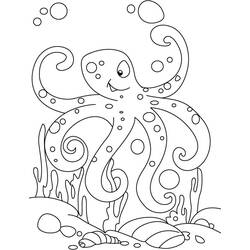 Раскраска: осьминог (Животные) #18946 - Бесплатные раскраски для печати