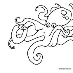 Раскраска: осьминог (Животные) #18964 - Бесплатные раскраски для печати