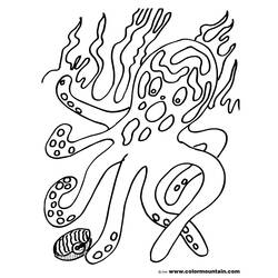 Раскраска: осьминог (Животные) #18972 - Бесплатные раскраски для печати
