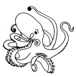 Раскраска: осьминог (Животные) #19020 - Бесплатные раскраски для печати