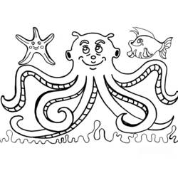 Раскраска: осьминог (Животные) #19036 - Бесплатные раскраски для печати