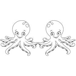 Раскраска: осьминог (Животные) #19049 - Бесплатные раскраски для печати