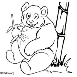 Раскраска: панда (Животные) #12475 - Бесплатные раскраски для печати