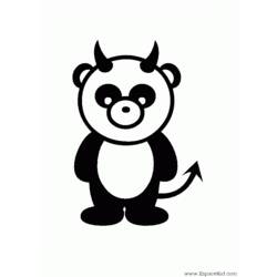 Раскраска: панда (Животные) #12491 - Бесплатные раскраски для печати
