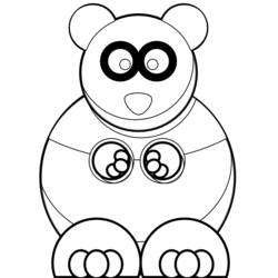 Раскраска: панда (Животные) #12526 - Бесплатные раскраски для печати