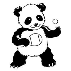Раскраска: панда (Животные) #12528 - Бесплатные раскраски для печати