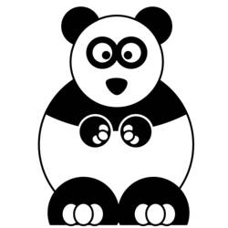 Раскраска: панда (Животные) #12538 - Бесплатные раскраски для печати