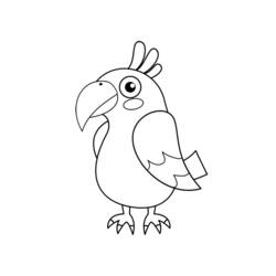 Раскраска: попугай (Животные) #16098 - Бесплатные раскраски для печати