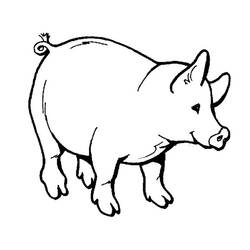 Раскраска: свинья (Животные) #3585 - Бесплатные раскраски для печати