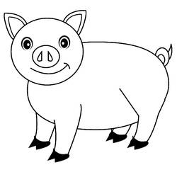 Раскраска: свинья (Животные) #3587 - Бесплатные раскраски для печати