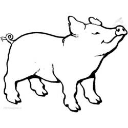 Раскраска: свинья (Животные) #3588 - Бесплатные раскраски для печати