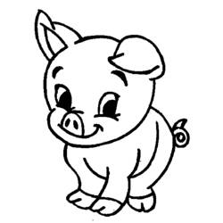 Раскраска: свинья (Животные) #3597 - Бесплатные раскраски для печати