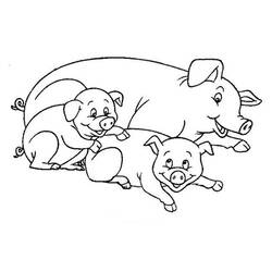 Раскраска: свинья (Животные) #3601 - Бесплатные раскраски для печати