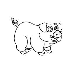 Раскраска: свинья (Животные) #3620 - Бесплатные раскраски для печати